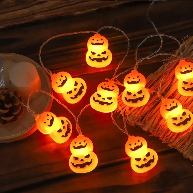 Halloween Led String Lights Orange - Halloween String Lights, Battery Operated Warm