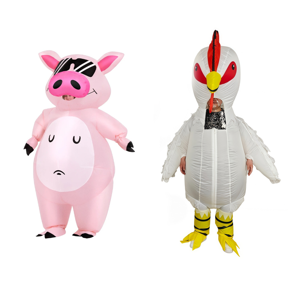 Cartoon Animal Piglet Inflatab - огляд і ціна Halloween Costume Adult