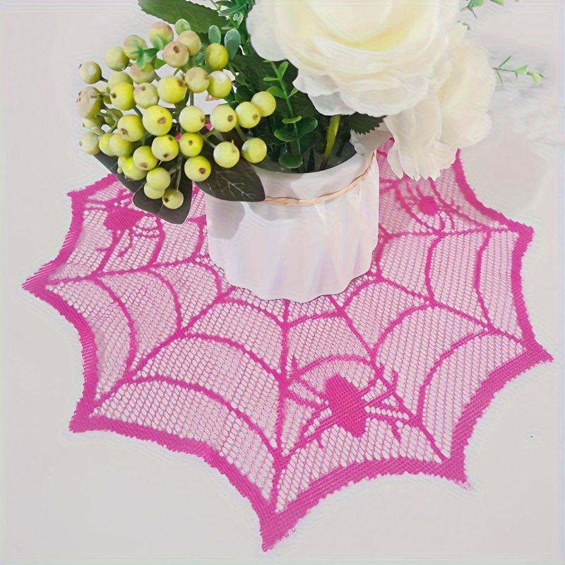 VIKAMA Rose Red Lace Spider We - огляд і ціна Spider Web Halloween Decoration