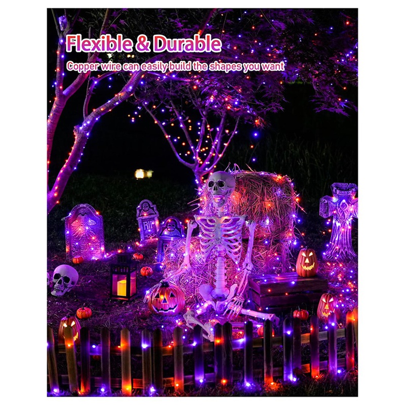DT16 Solar Halloween String Li - огляд і ціна Halloween Led String Lights Orange