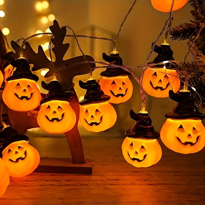1.5M/59.06in Halloween Pumpkin - огляд і ціна Halloween Led String Lights Orange