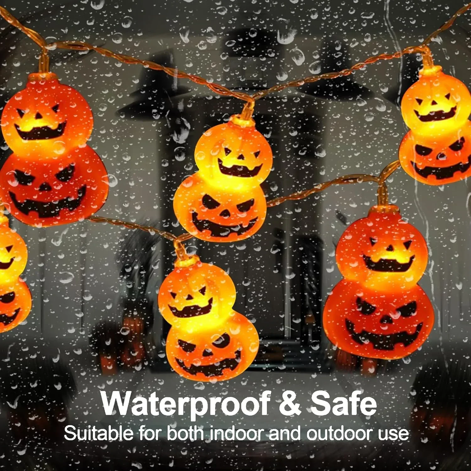 Halloween String Lights, Batte - огляд і ціна Halloween Led String Lights Orange