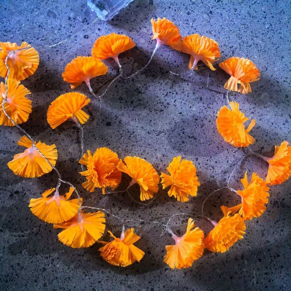Marigold Flower LED String Lig - огляд і ціна Halloween Led String Lights Orange