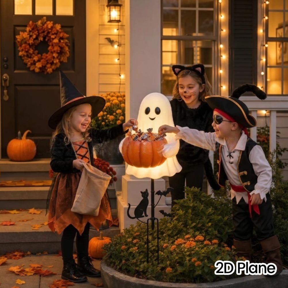 Halloween Ghost Candy Holder D - огляд і ціна Halloween Pumpkin Decor Led