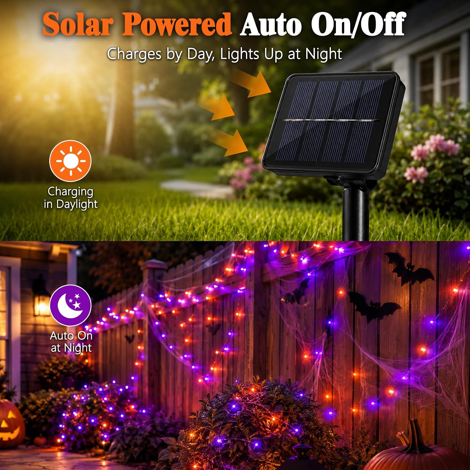 Halloween LED Solar Copper Wir - огляд і ціна Halloween Led String Lights Orange