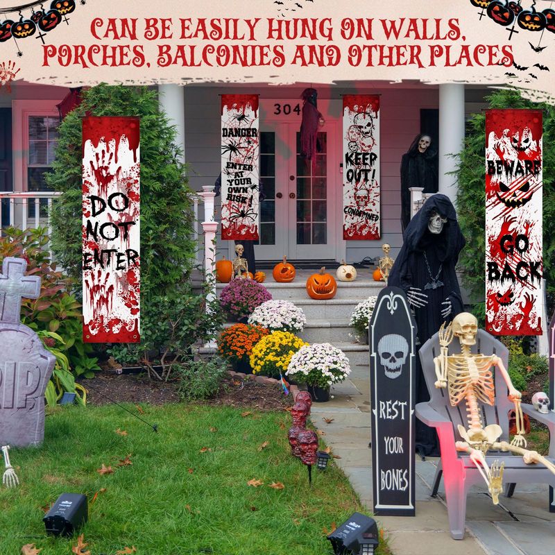 VIKAMA Halloween Porch Door Co - огляд і ціна Halloween Skeleton Decoration