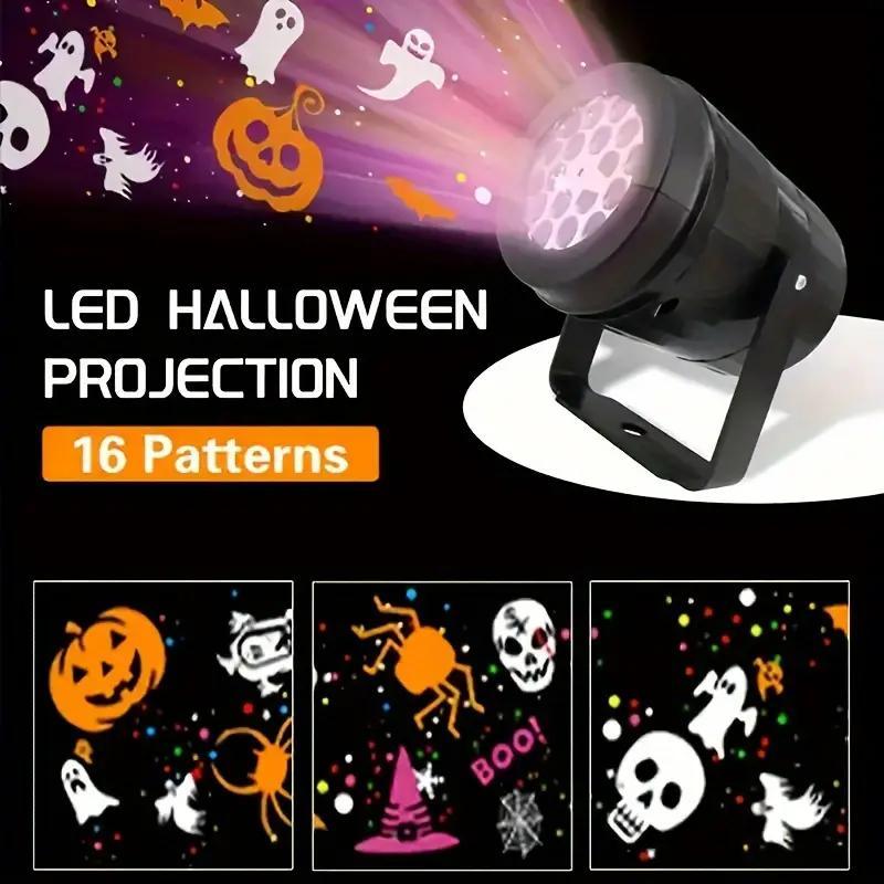 Halloween LED Projector Light  - огляд і ціна Halloween Pumpkin Decor Led
