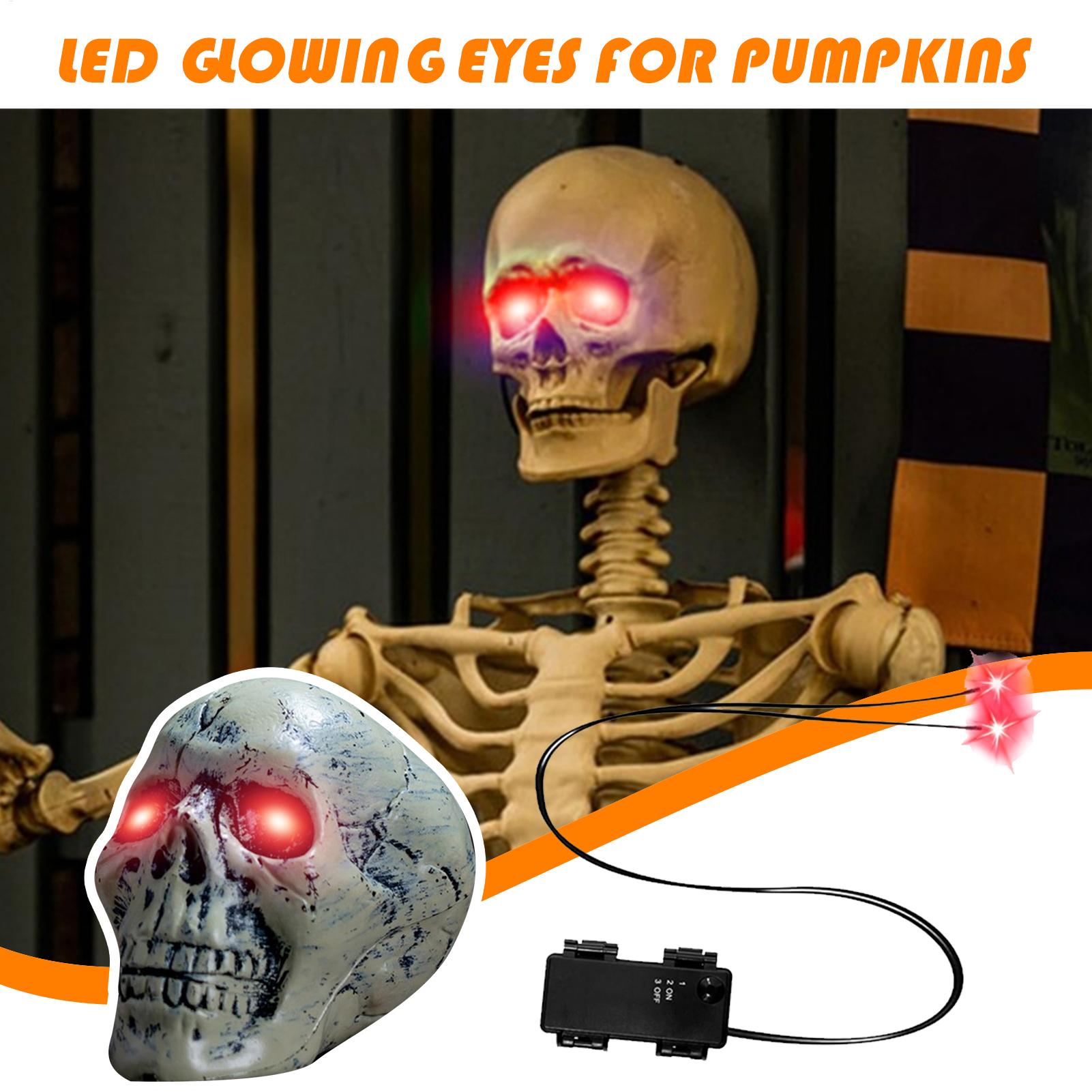 Halloween Led Glowing Eyes wit - огляд і ціна Halloween Pumpkin Decor Led