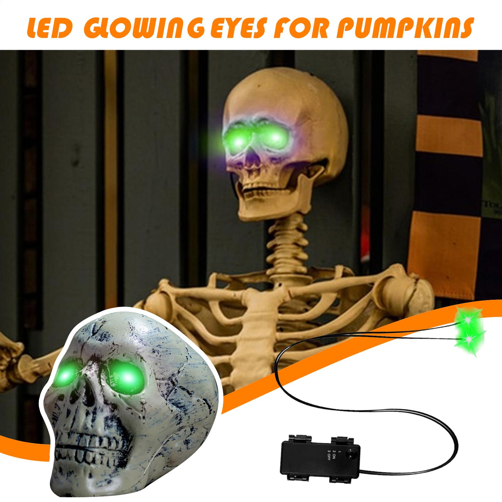 Halloween Led Glowing Eyes wit - огляд і ціна Halloween Pumpkin Decor Led