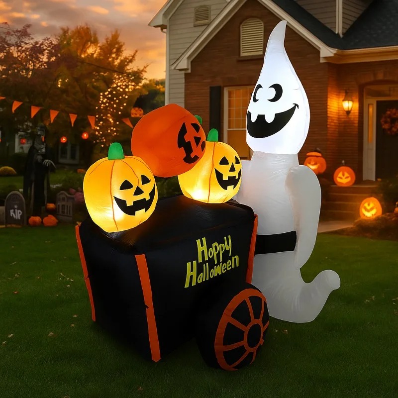 6FT Halloween Outdoor Holiday  - огляд і ціна Halloween Pumpkin Decor Led