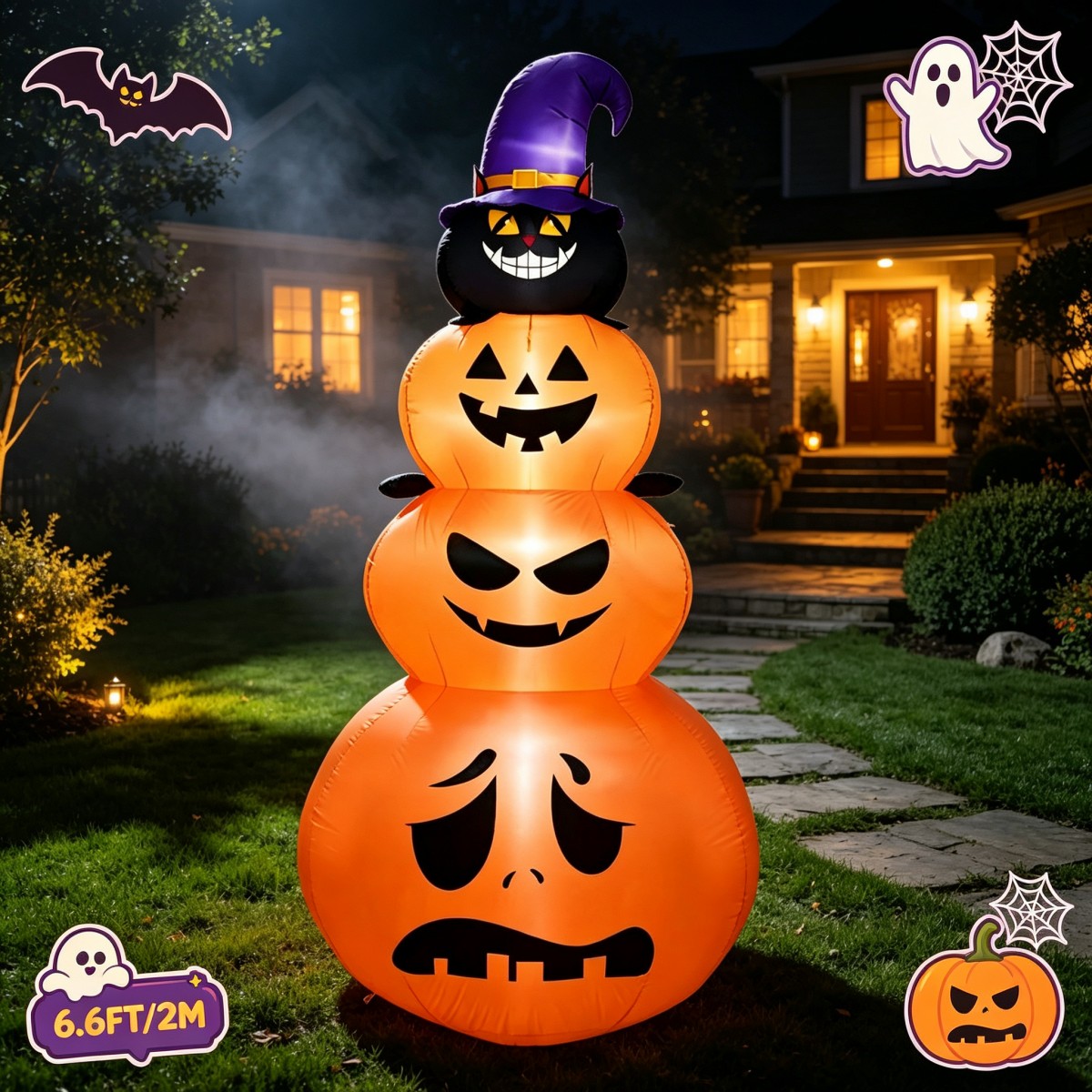 Outdoor Holiday Decorations Ha - огляд і ціна Halloween Pumpkin Decor Led