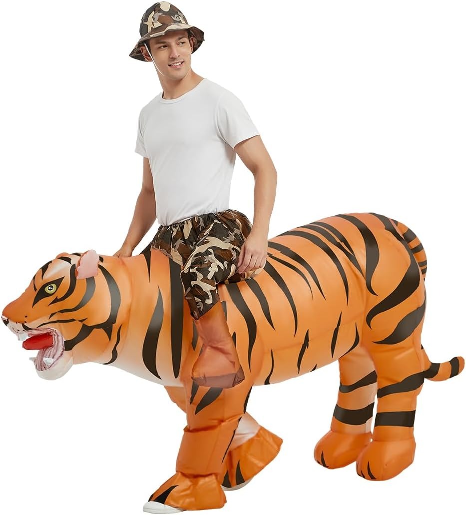 Inflatable Tiger Costume for A - огляд і ціна Halloween Costume Adult