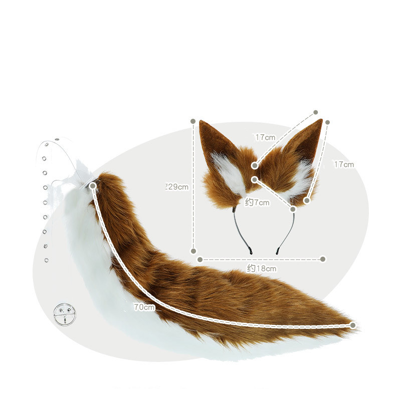 New Brown Long Fox Ears Anime  - огляд і ціна Halloween Costume Adult