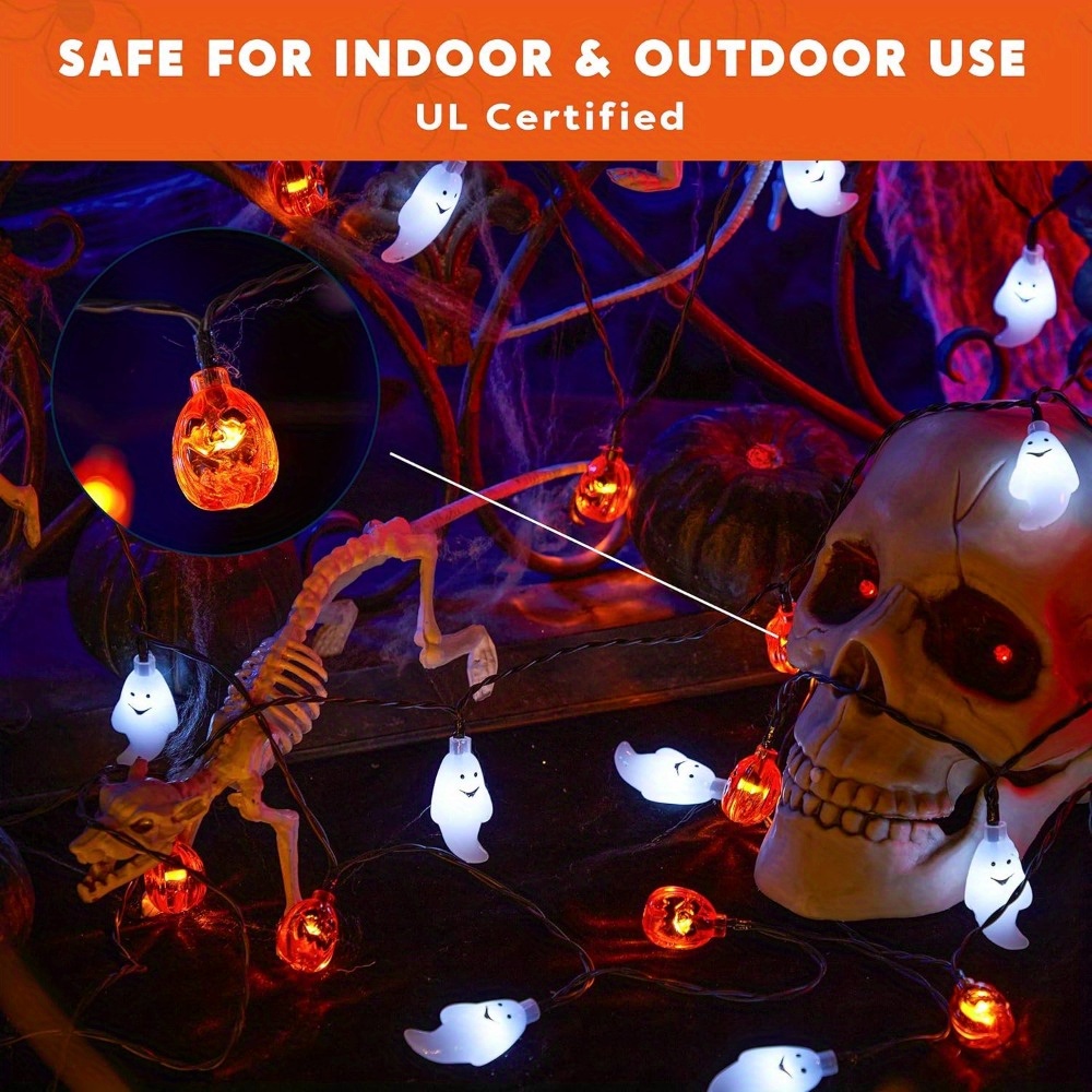 19.7FT 30pcs LED Battery Opera - огляд і ціна Halloween Led String Lights Orange