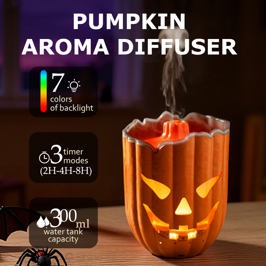 Pumpkin Air Humidifier, 7 Colo - огляд і ціна Halloween Pumpkin Decor Led